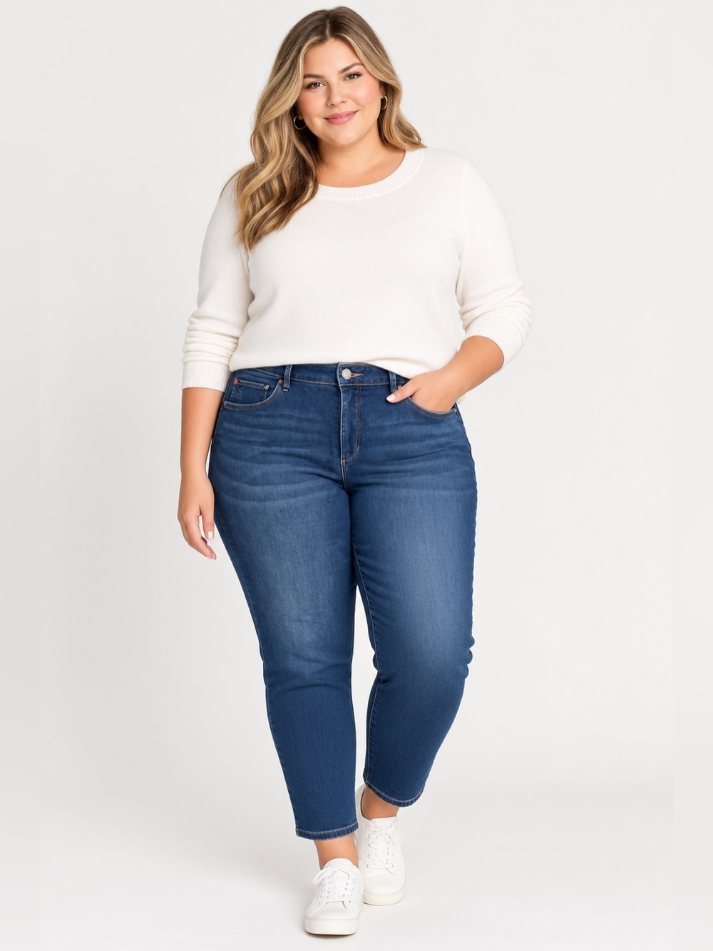 SLINK Curvy Women's Dark Blue Jeans No Distressing Size 18